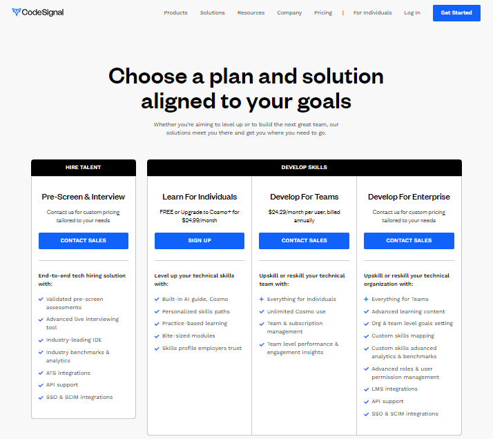 CodeSignal Pricing