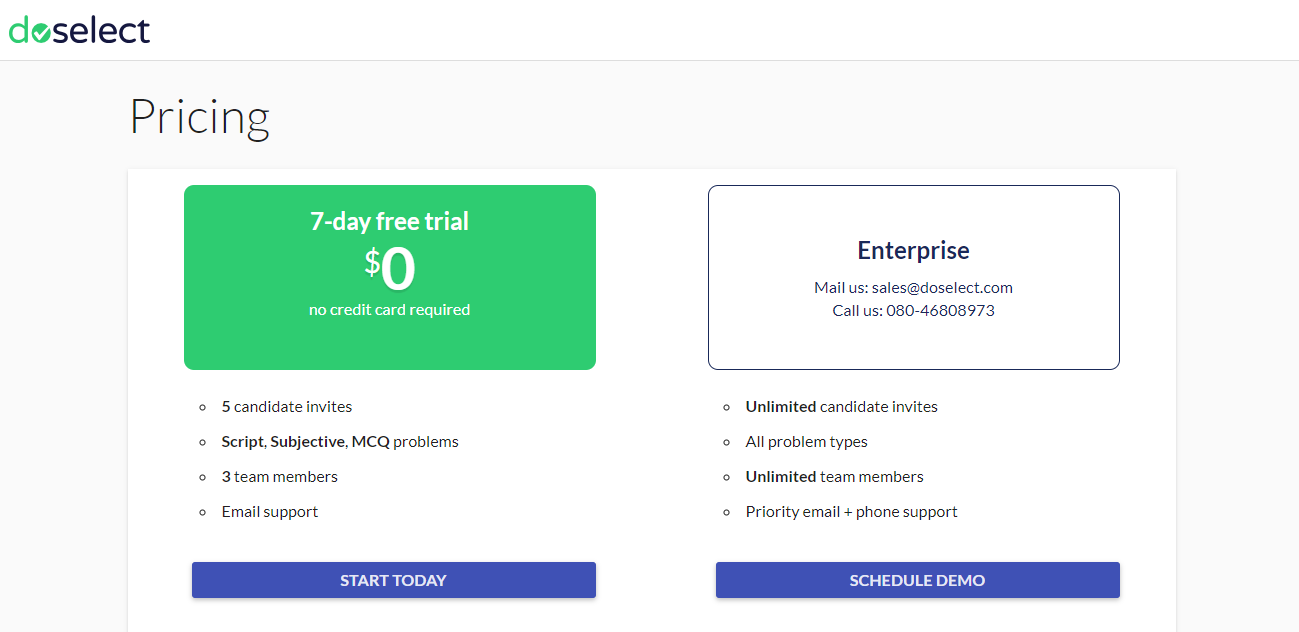 DoSelect pricing