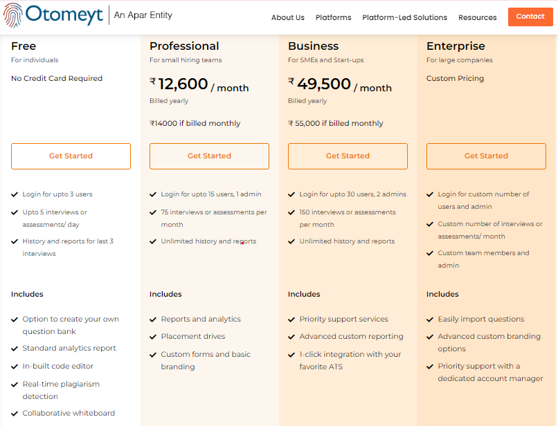 Otomeyt Pricing