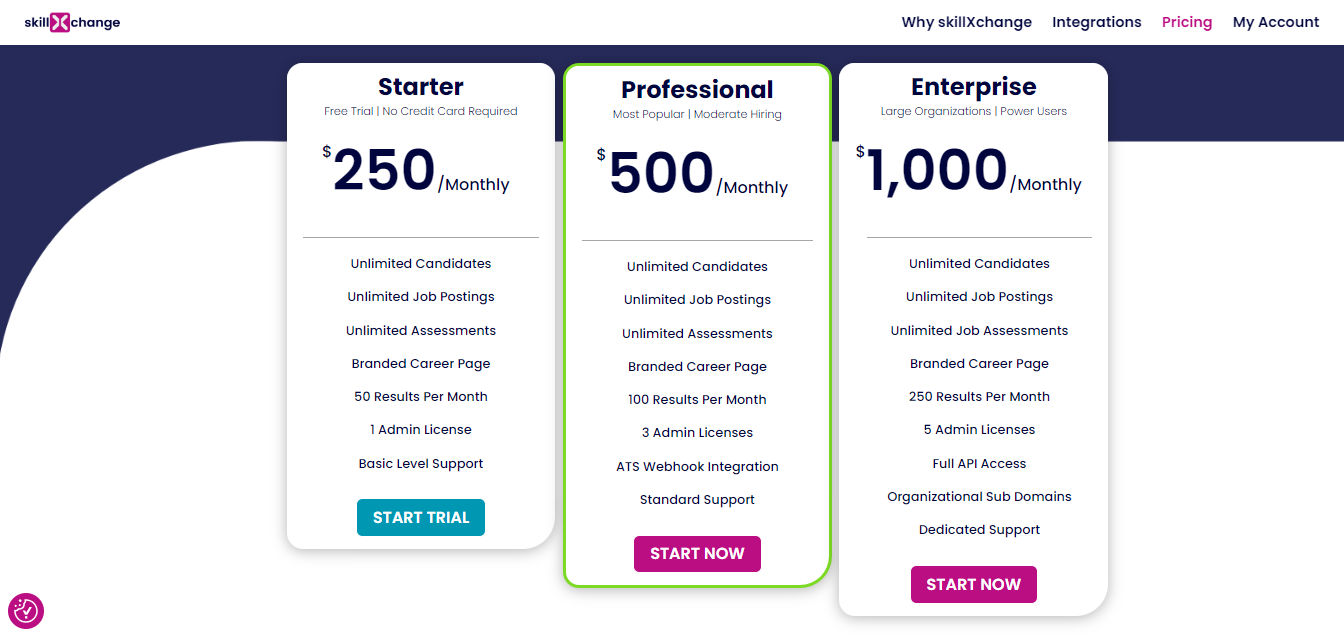 skillXchange pricing