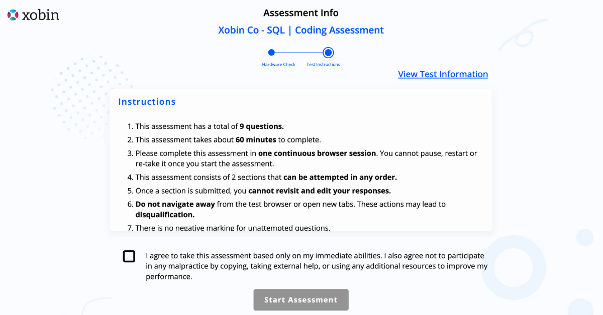 Assessment instructions