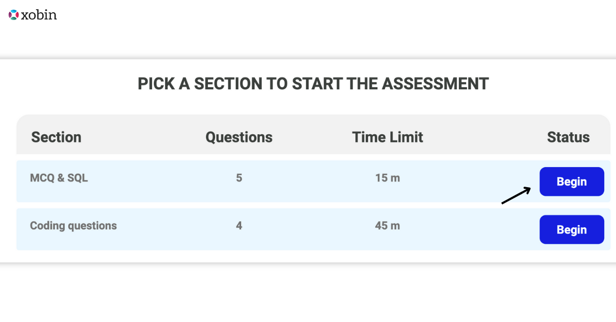 Begin to start the section 1