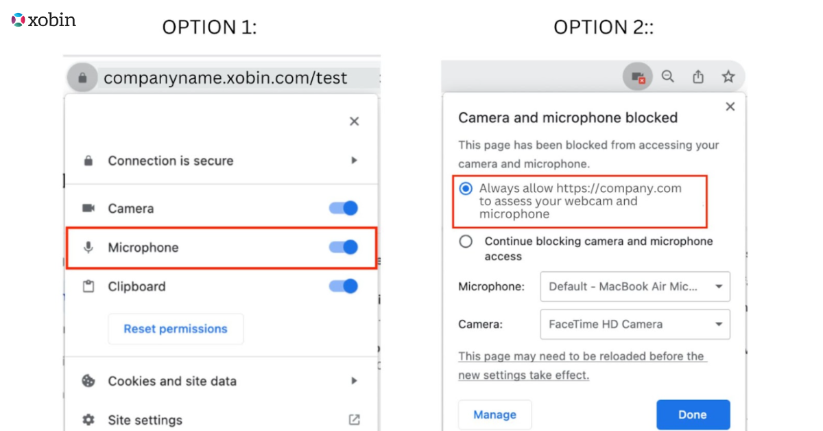 Settings for Assessment