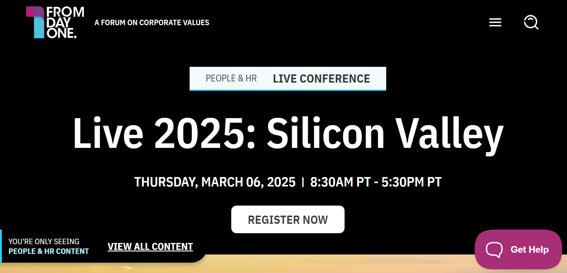 From Day One Live 2025 Silicon Valley Conference 2025