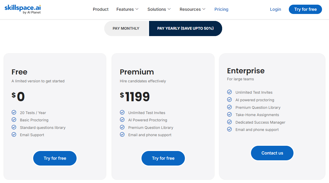 Skillspace.ai Pricing