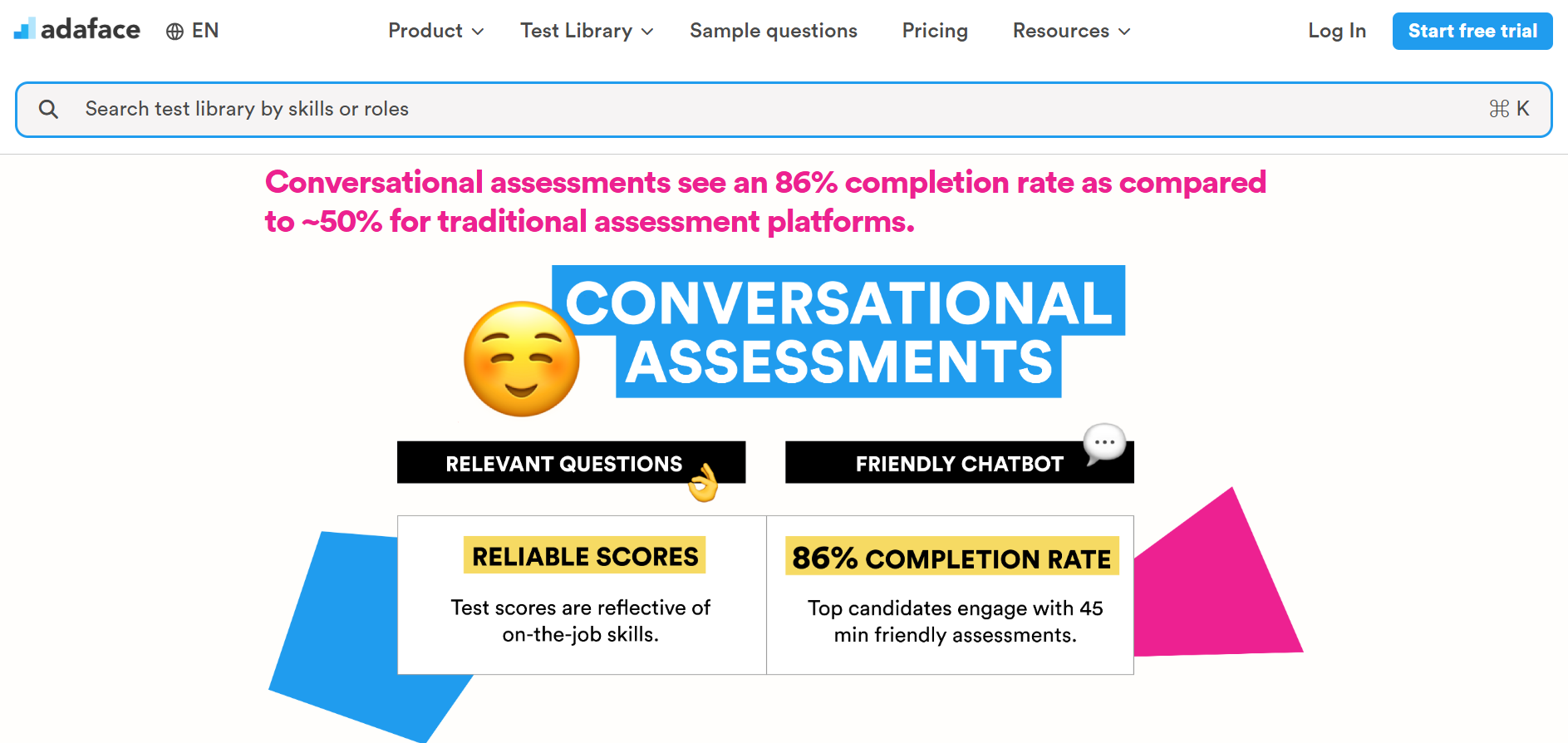 Adaface conversational assessment